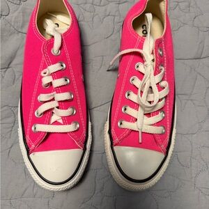 Converse Women's Bright Pink Canvas Sneakers